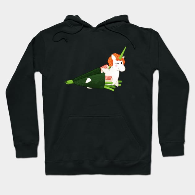 Crabmeat Handroll Sushicorn Hoodie by LittleWhiteOwl
